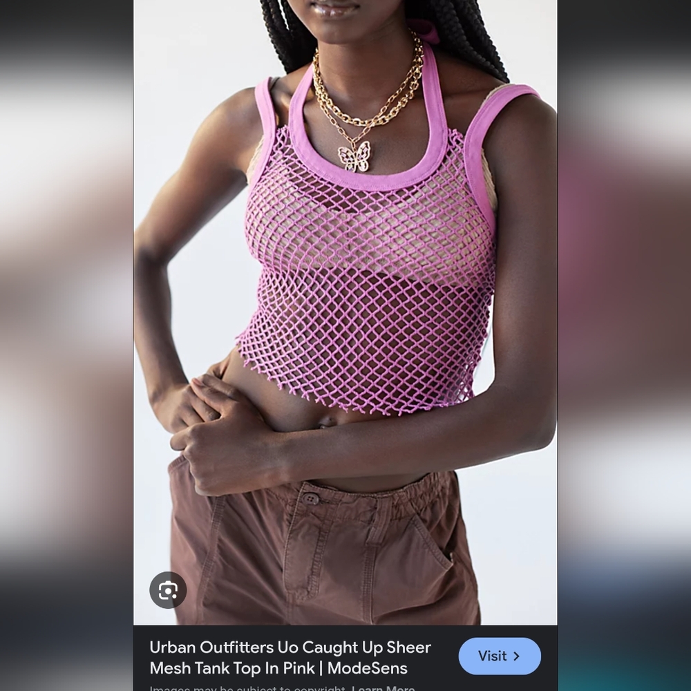 Urban Outfitters Purple Mesh Top